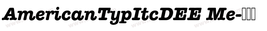 AmericanTypItcDEE Me字体转换
